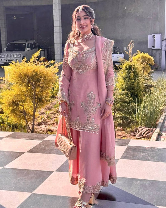 Bloom in Grace  Floral Fantasy Sharara Suit for Special Occasions