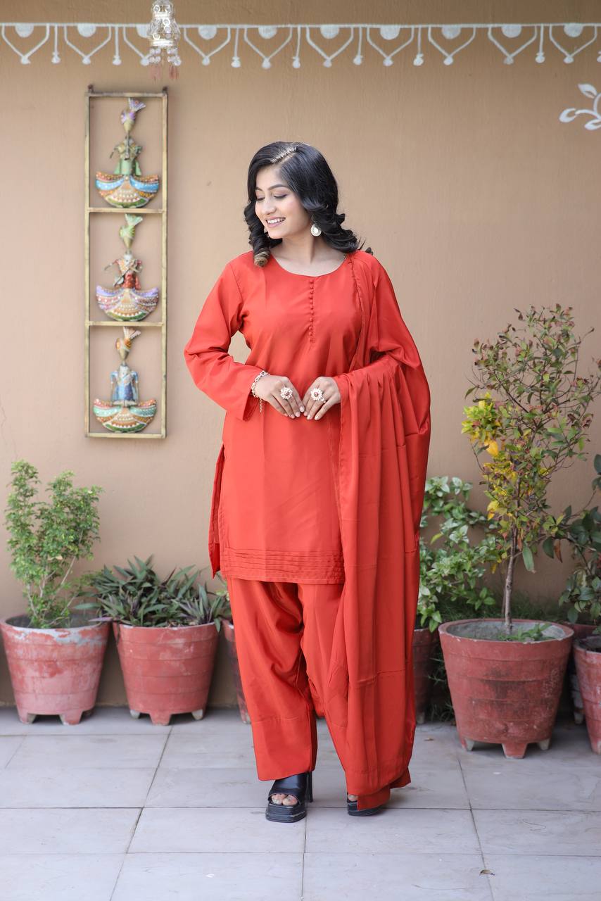Royal Elegance  The Exclusive Kurti & Farsi Salwar Set