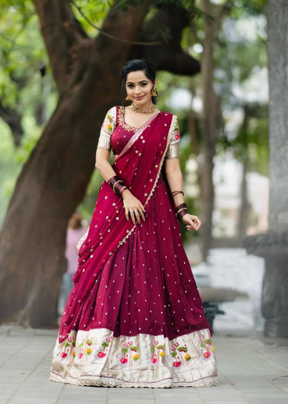 The Red Affair of Traditions Kalamkari Lehenga Choli