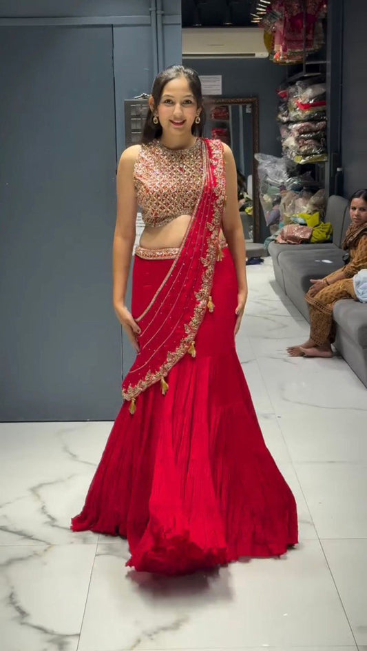 Twirl & Drape The Regal Wedding Glamour Lehenga Saree