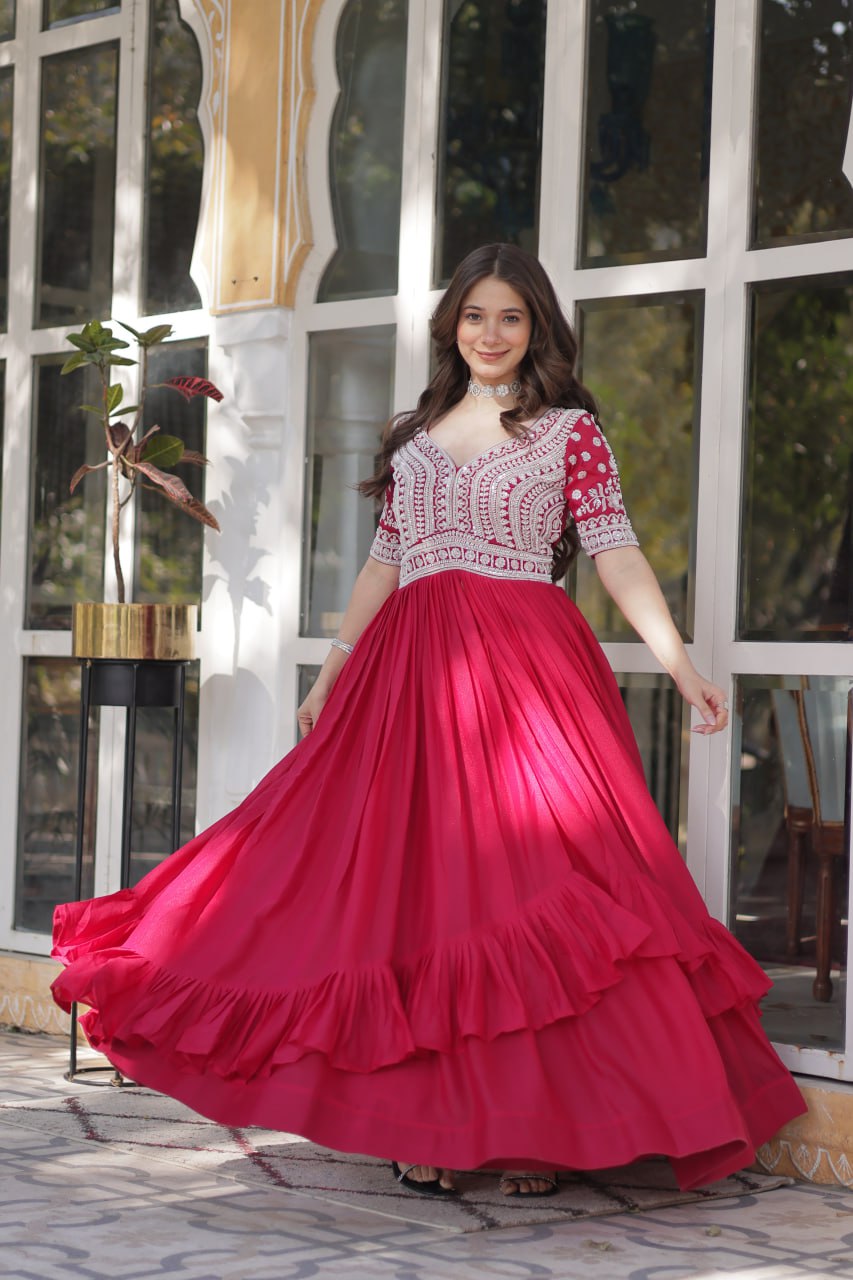 Shivanjali Lehenga With Readymade Slit Cut Long Kurti Set