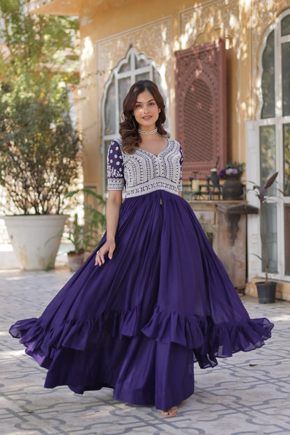 Shivanjali Lehenga With Readymade Slit Cut Long Kurti Set
