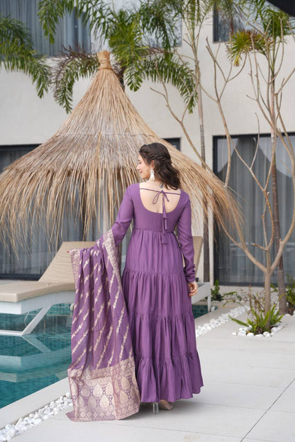 Roohani Designer Romansilk Chanderi Beautifull Anarkali