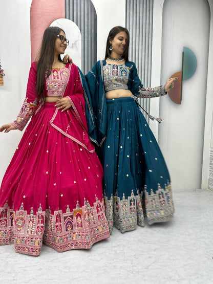 Ridhima Pure Vichitra Lehenga with Coading Sequence Work Dupatta