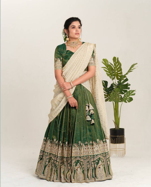 Devanshi Sent Crap Kalamkari Lehenga Choli