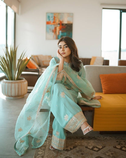 Rosaira Pur Natural Crepe Farshi Palazzo