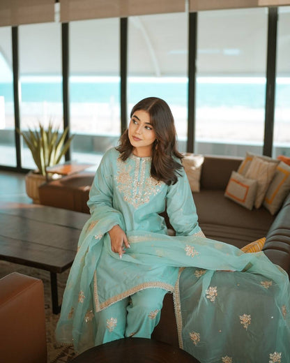 Rosaira Pur Natural Crepe Farshi Palazzo