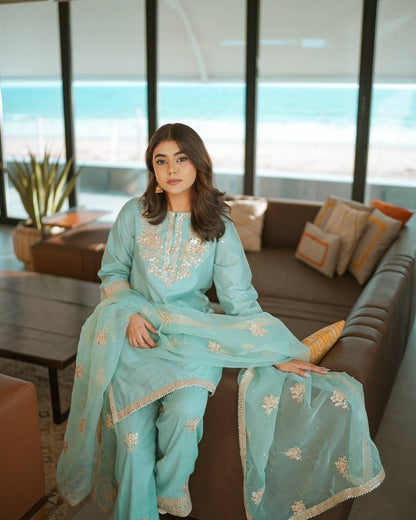 Rosaira Pur Natural Crepe Farshi Palazzo