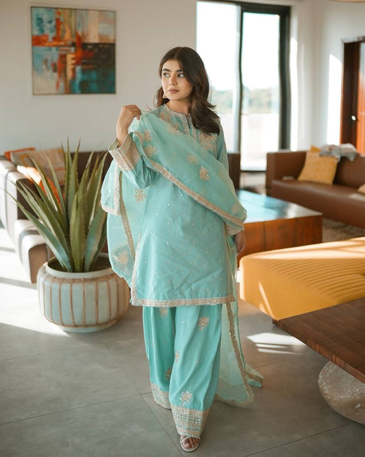 Rosaira Pur Natural Crepe Farshi Palazzo
