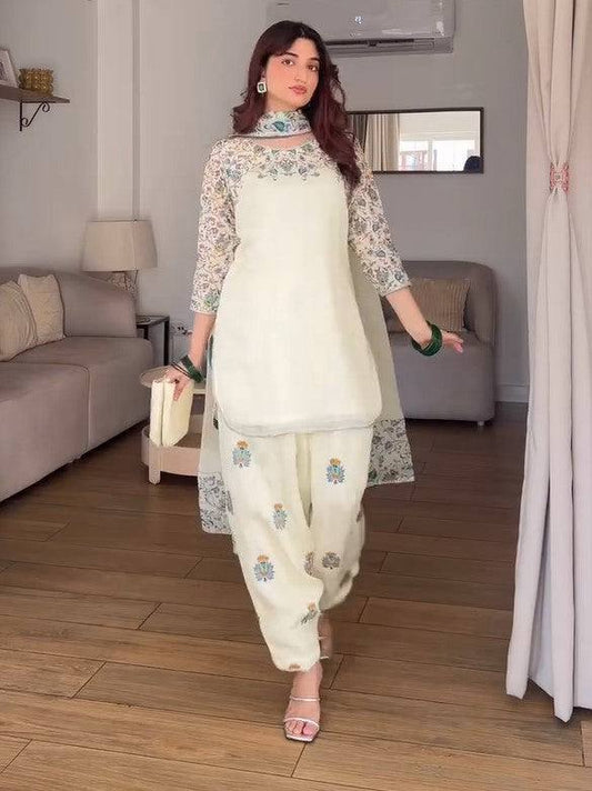 Vanilla Digital Print Disigner Farshi Palazzo Suit