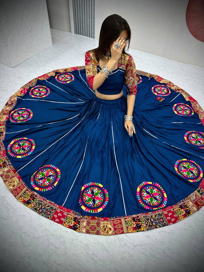 Meera’s Midnight Muse Royal Blue Traditional Lehenga Choli