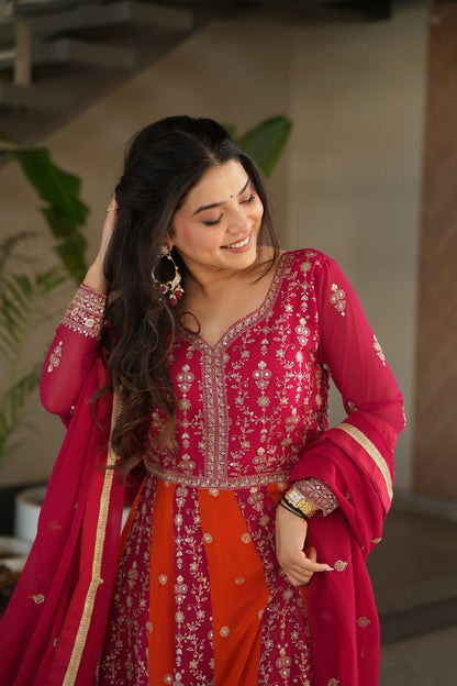 Ruhani Royal Panelled Embroidered Anarkali