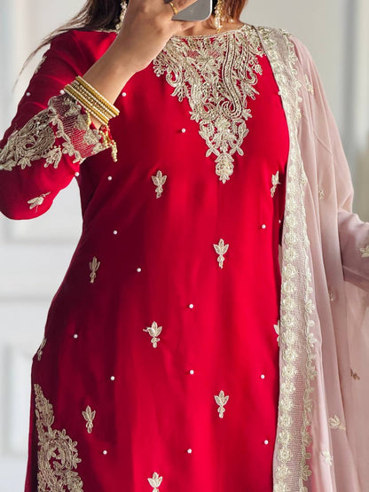 Rang e Gul Ruby Mist Codding Siqunce Sharara Set