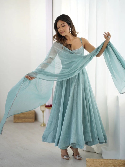 Zari Zest Premium Festive Ensemble Anarkali Suit