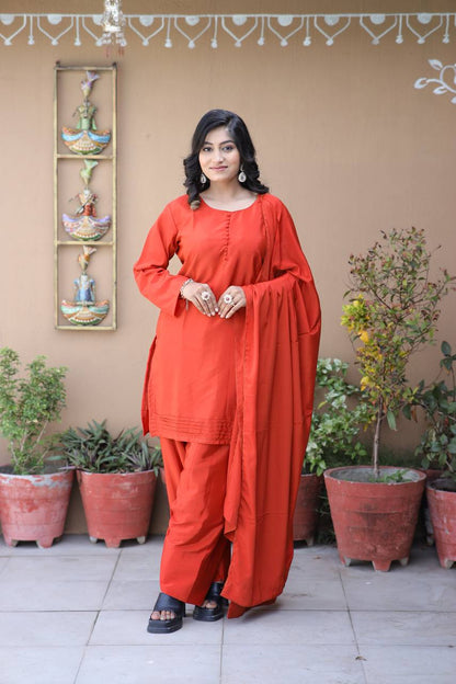 Royal Elegance  The Exclusive Kurti & Farsi Salwar Set