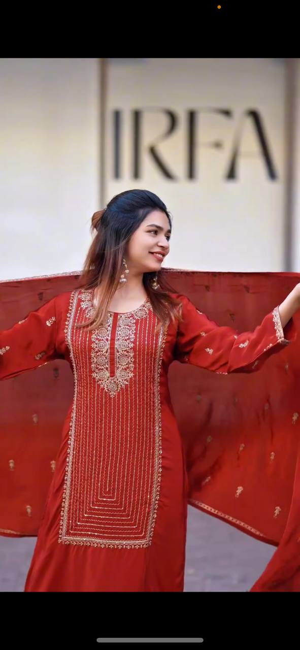 Roohani Rang Embroidered Suit Set for Festive Radiance