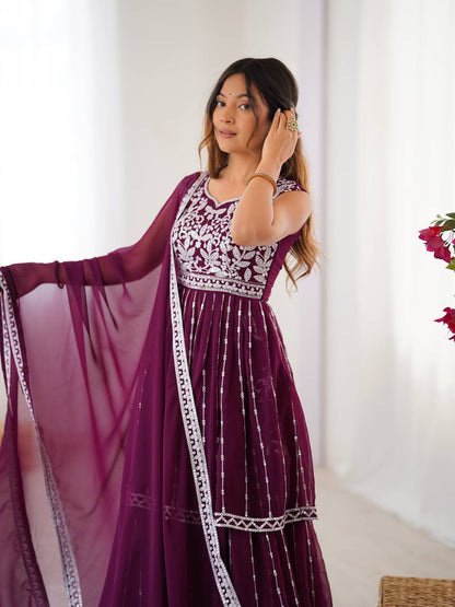 Urban Royalty  Faux Georgette Sharara Suit